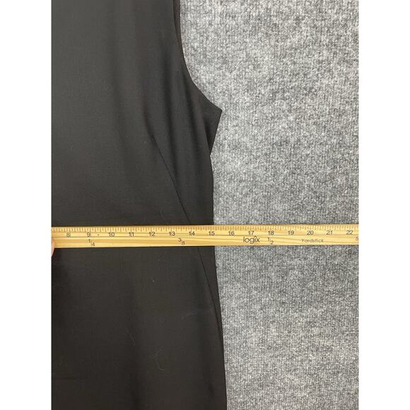 Theory Black Dress Women's Size 6 Pencil Sleeveless Work Wear Virgin Wool - Picture 6 of 12